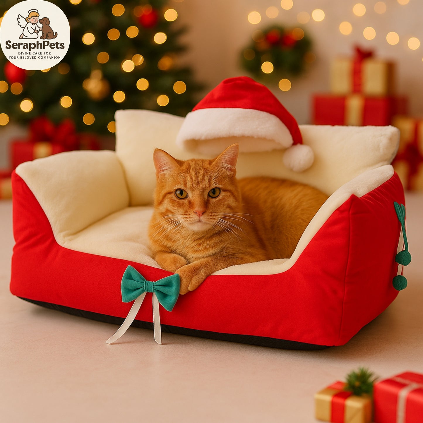 π Christmas Cozy Pet Bed
