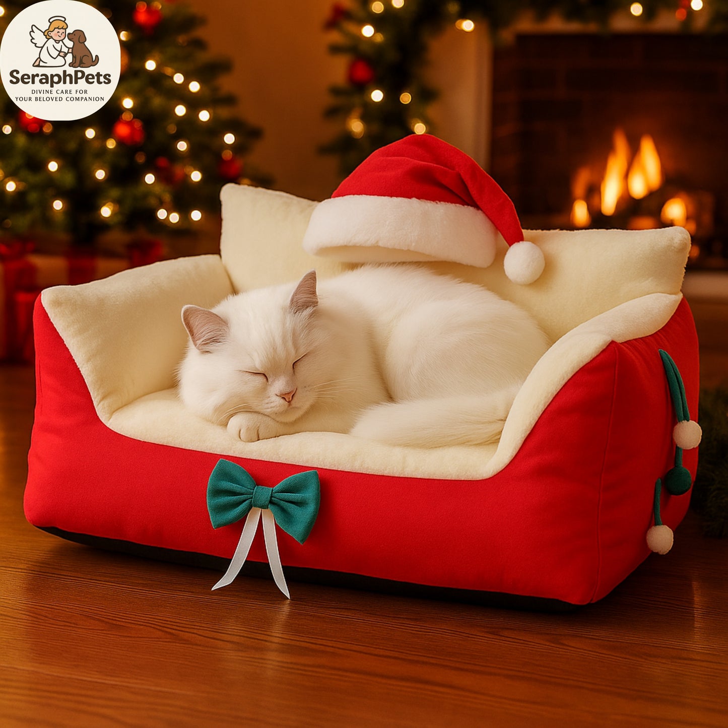 π Christmas Cozy Pet Bed
