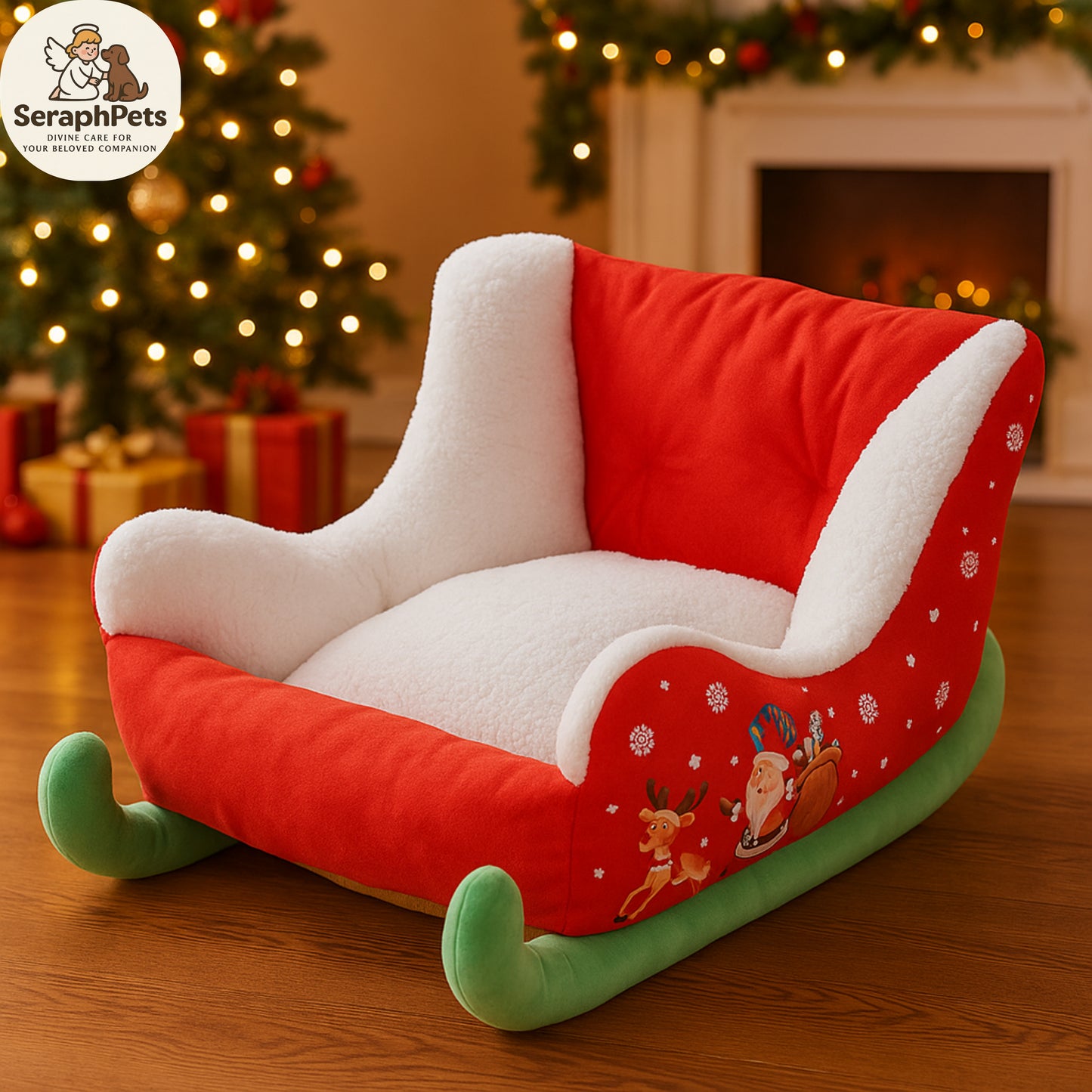 🎄 Cozy Christmas Cat Bed
