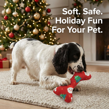 Red durable Plush Bone-Shaped Dog Toy